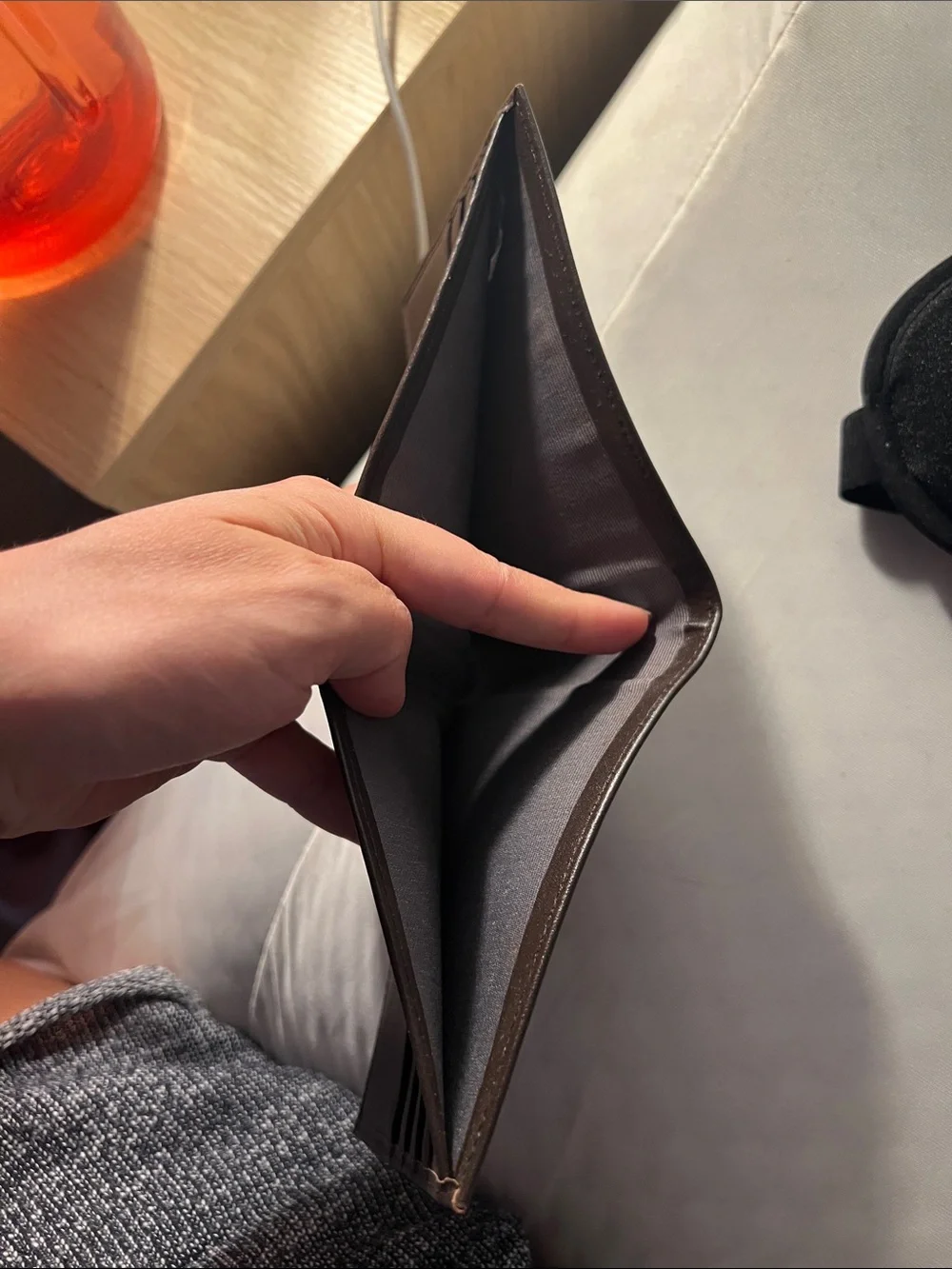 Calvin Klein Dark Brown Leather Bi-Fold Wallet